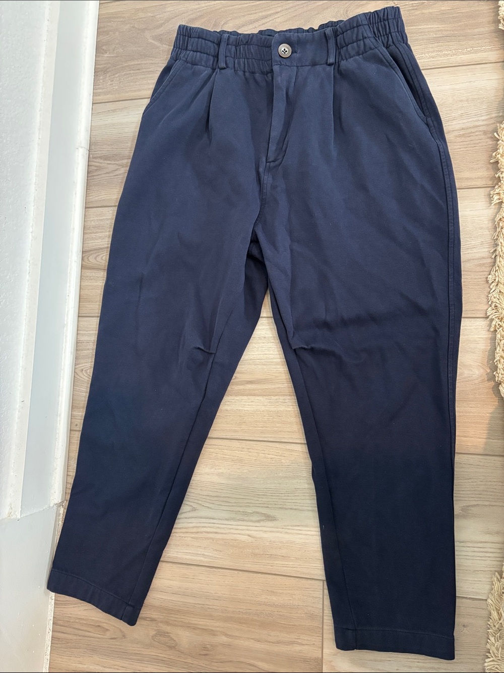 YOUNG LA Men's Navy Elastic-Waist Casual Pants